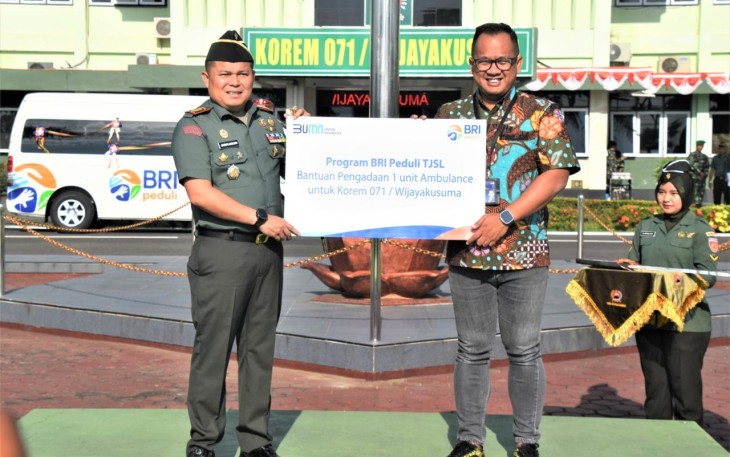 Korem 071/Wijayakusuma Dapatkan Bantuan Satu Unit Mobil Ambulance dari BRI Cabang Purwokerto