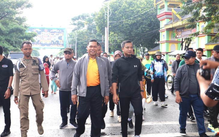 Pj Wali Kota Tebing Tinggi, KPU dan Forkopimda Kompak Sosialisasikan Pilkada Lewat Fun Walk
