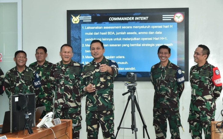 Kasau Tinjau Wargaming Latihan Angkasa Yudha 2024 Kogasudgab Bravo