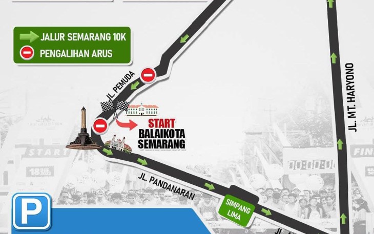 Pengalihan rute dalam rangka Semarang 10K