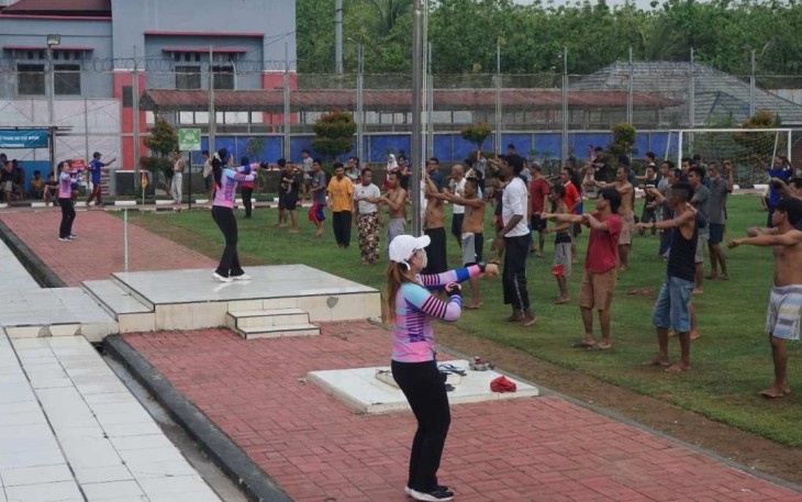 Lapas Cilegon Gelar Senam Aerobik