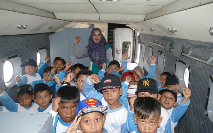 TK Yayasan Bahrul Ulum saat Wisata Edukasi di Lanudal Tanjungpinang