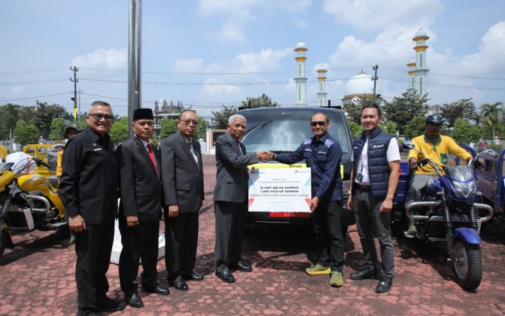 PT Inalum Persero Serahkan Betor dan Mobil Pengangkut Sampah Kepada Pemerintah Kabupaten Asahan