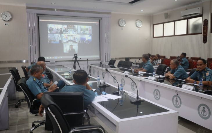 Lantamal V Ikuti Sosialisasi Sisinfo RB Dan Rapat Aplikasi E-Office Secara Vicon