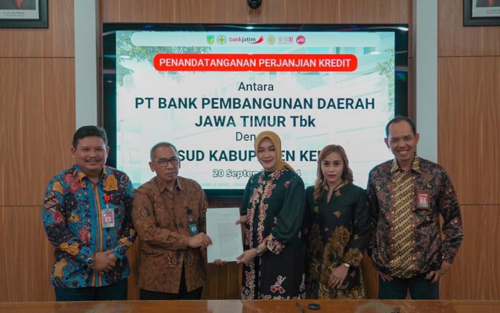 Bank Jatim Kucurkan Kredit BLUD Rp 75 Miliar Ke RSUD Kab Kediri