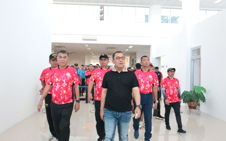 Bupati dan Wakil Bupati Natuna Antar Kapolda Kepri ke Bandara Lanud Raden Sadjad 