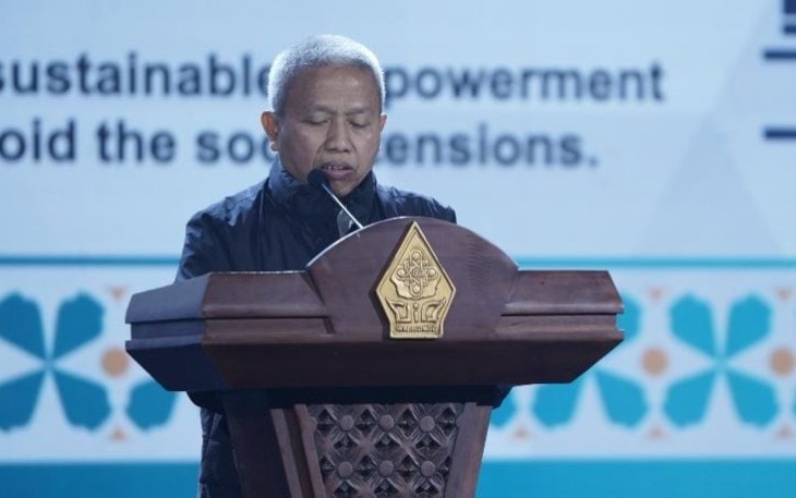 Plt. Rektor UIN Walisongo, Prof. Dr. Nizar Ali, M.Ag pada Closing Ceremony AICIS ke-23 tahun 2024 di Semarang, Sabtu malam (3/2/2024).