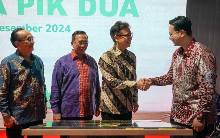 Menkes Budi Gunadi Sadikin usai menandatangani prasasti peresmian RS Hermina PIK 2 di Kabupaten Tangerang, Banten