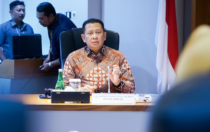 Bamsoet saat Rapat Pimpinan MPR RI di Jakarta, Kamis (7/3/24).