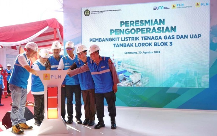 Peresmian PLTGU Tambak Lorok Blok 3 di Semarang 