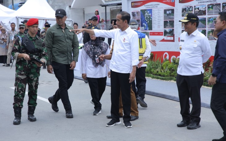 Bupati Asahan Dampingi Presiden Jokowi Resmian Jalan Inpres