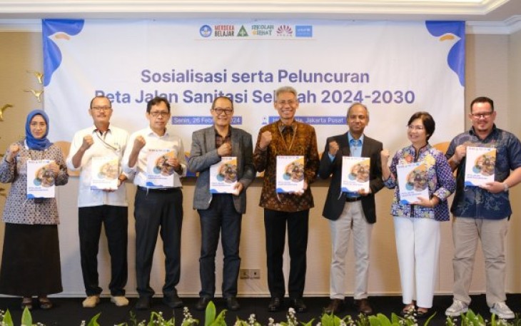 Peluncuran dokumen Peta Jalan atau Roadmap Sanitasi Sekolah 2024-2030 sebagai landasan perencanaan bagi seluruh pihak terkait untuk mewujudkan sanitasi sekolah yang berkualitas di akhir tahun 2030.