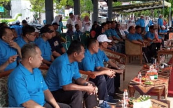 Danramil 0801/12 Pringkuku saat Hadiri Apel Hari Amal Bhakti Ke 78 Kemenag