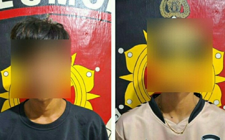 Dua pelaku penganiaya di kelurahan Girian Indah