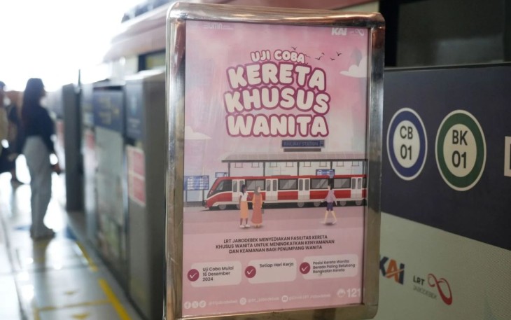 Kereta khusus wanita di LRT Jabodebek 