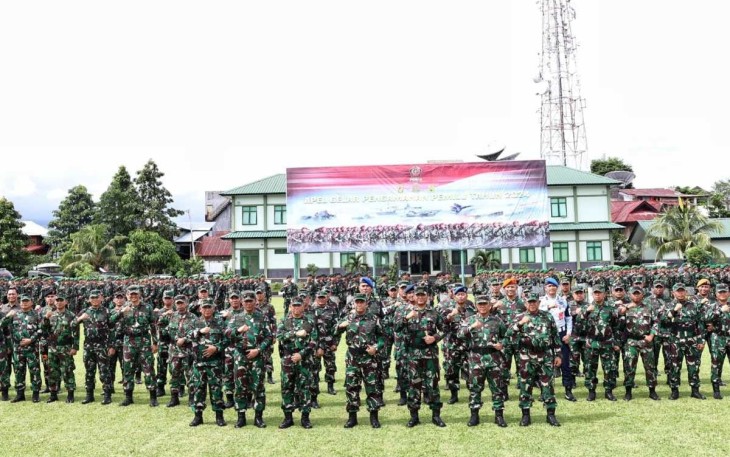 Danlanud Sam Ratulangi Ikuti Apel Gelar Pasukan Pengamanan Pemilu 2024