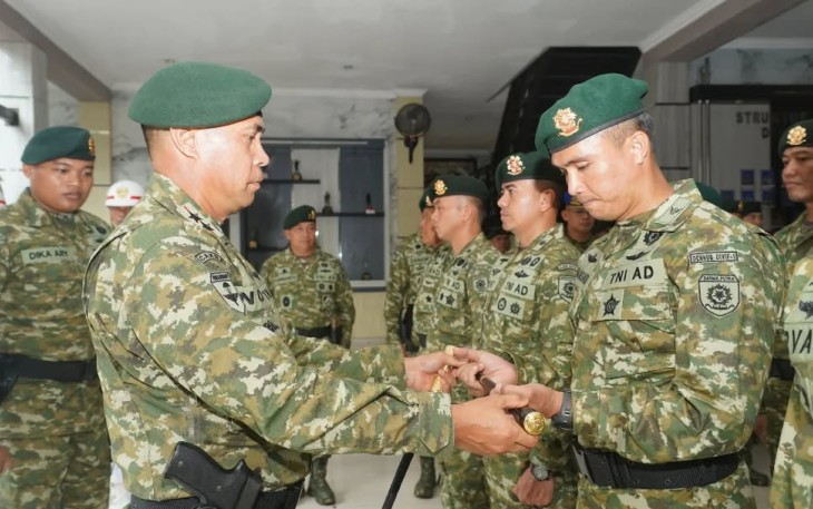 Pangdivif 1 Kostrad saat Pimpin Sertijab Pejabat Divif 1 Kostrad