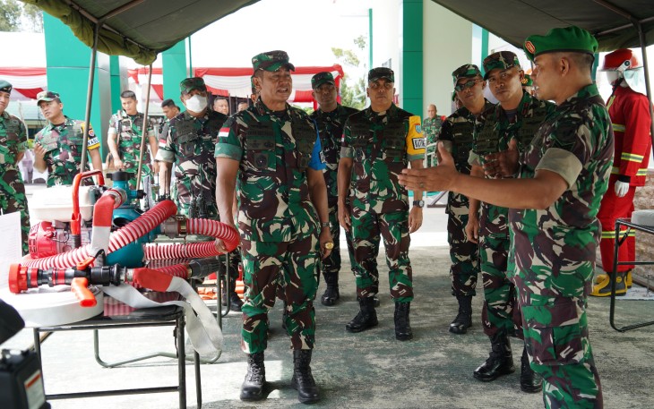 Pangdam Tanjungpura Tinjau Latihan Posko I Korem 102/Pjg