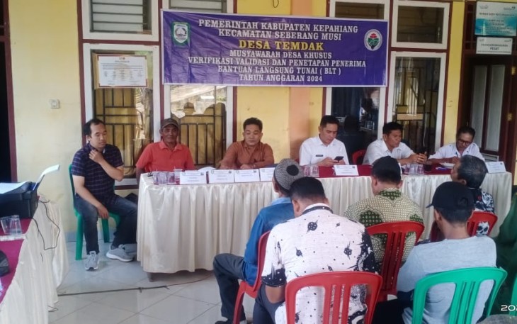 Pemdes Temdak Lakukan Validasi dan Penetapan Penerima BLT DD Tahun 2024 