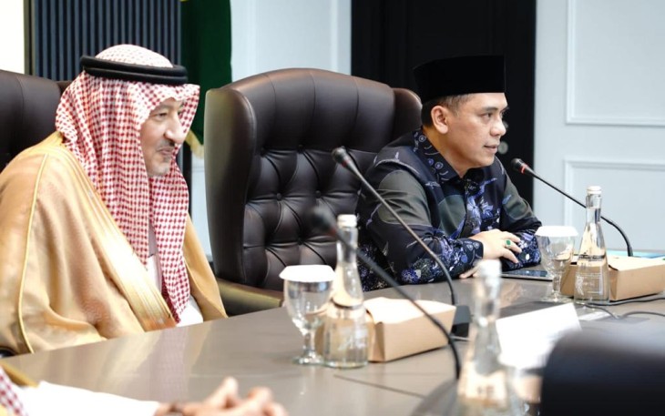 Wakil Menteri Agama RI, Saiful Rahmat Dasuki menerima kunjungan Wakil Menteri Luar Negeri (Wamenlu) Arab Saudi, Waleed Abdulkarim di Kantor Kementerian Agama Jl. Lapangan Banteng, Jakarta Pusat