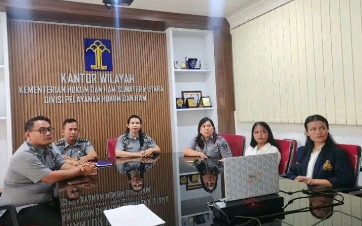 Poto Bersama Kanwil Kemenkumham Sumut Hadiri Kegiatan Sosialisasi.