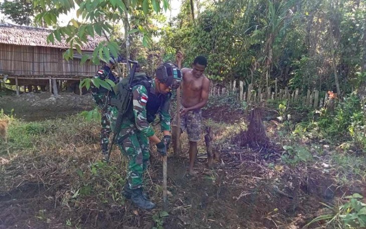 Buka lahan mendukung ketahanan pangan warga di perbatasan 