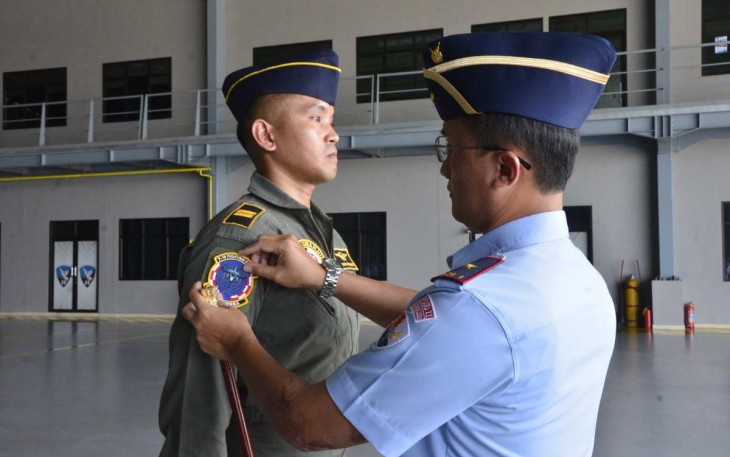 Danlanud Iswahjudi Marsma TNI Firman Dwi Cahyono saat membuka Pendidikan Transisi I F-16 C/D, Rabu (10/1)