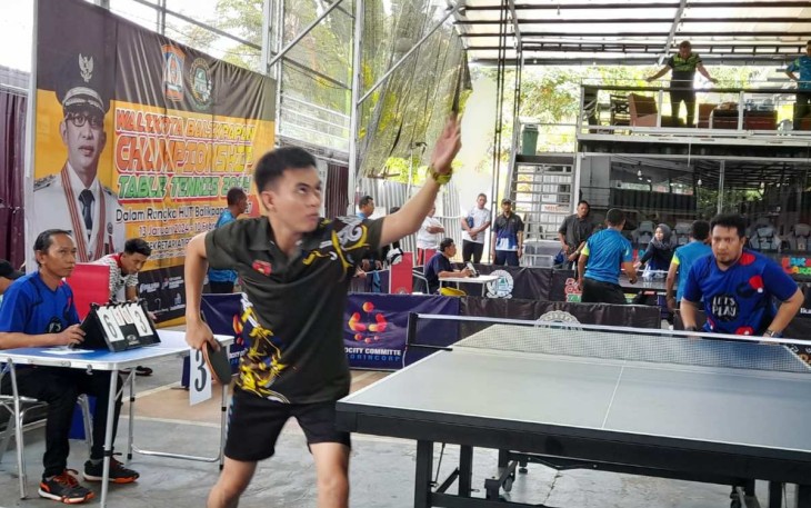 Atlet tenis meja Kodam VI/Mlw, Sabtu (3/2)