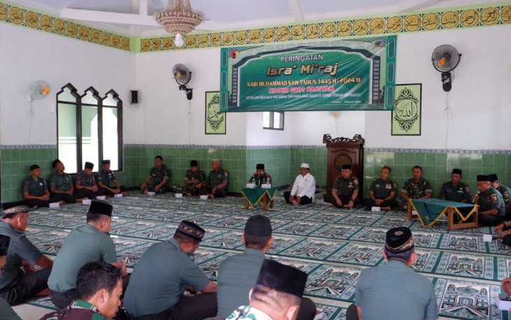 Peringatan Isra Mi'raj di Kodim 0801/Pacitan, Rabu (7/2)