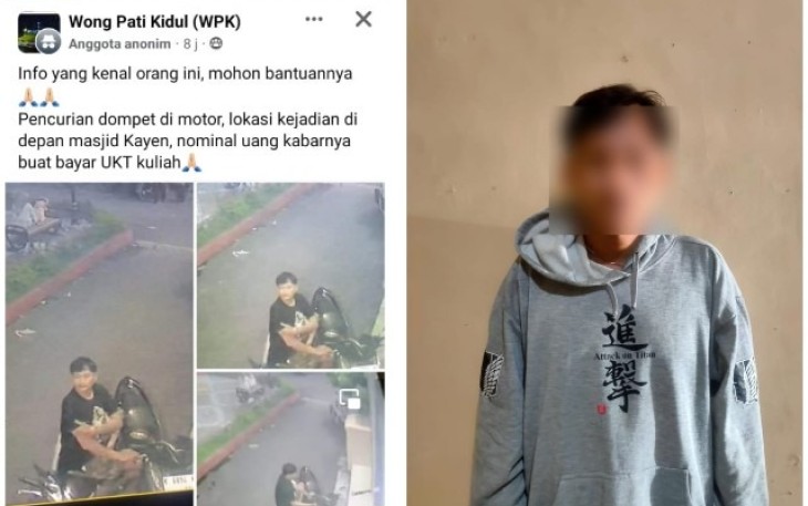 Tersangka pencurian yang  terlihat di CCTV