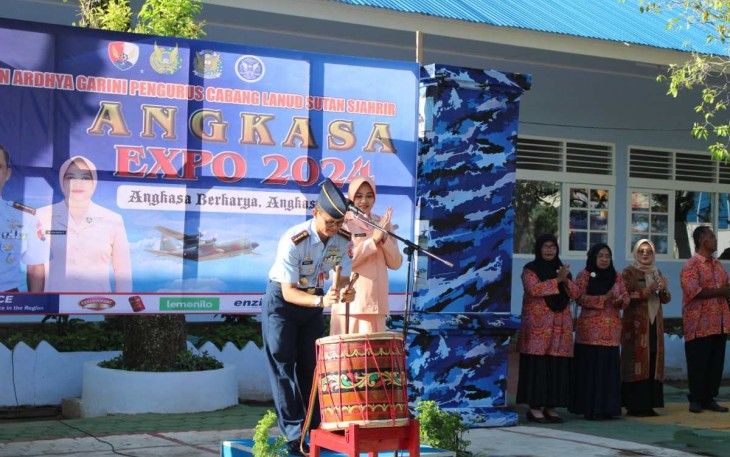 Danlanud Sutan Sjahrir Kol Nav Saeful Rakhmat membuka Angkasa Expo 2024, Kamis (15/2)