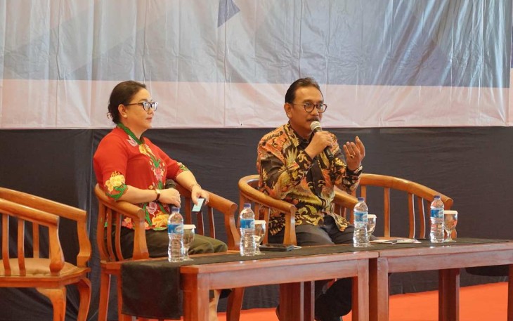 Dirjen Penataan Agraria Dalu Agung Darmawan saat mensosialisasikan penataan akses reforma agraria di Jakarta, Selasa (20/2)
