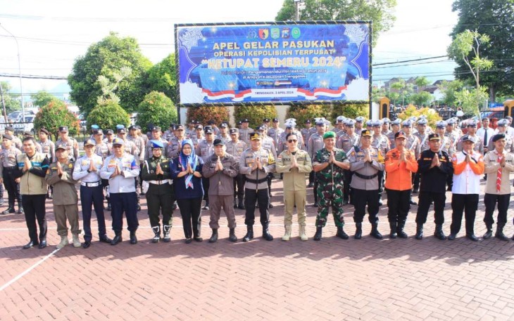 Apel Gelar Pasukan Operasi Ketupat Semeru 2024 di Kabupaten Trenggalek