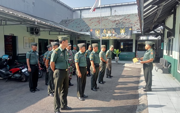 Apel Hari Pertama Usai Cuti Lebaran Anggota Koramil 0718-01/Pati