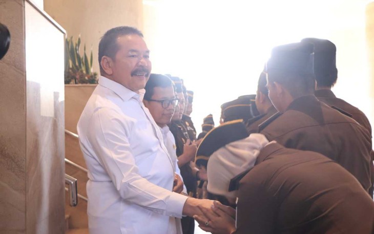 Jaksa Agung RI ST Burhanuddin saat halalbihalal, Senin (22/4)