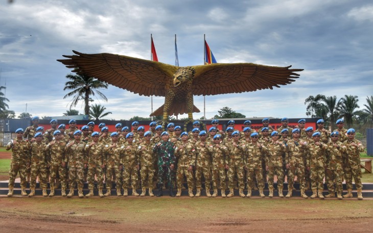 Penyambutan Satgas Monusco Kongo XX-U Kontingen Garuda di Bumi Nusantara Camp Mavivi 