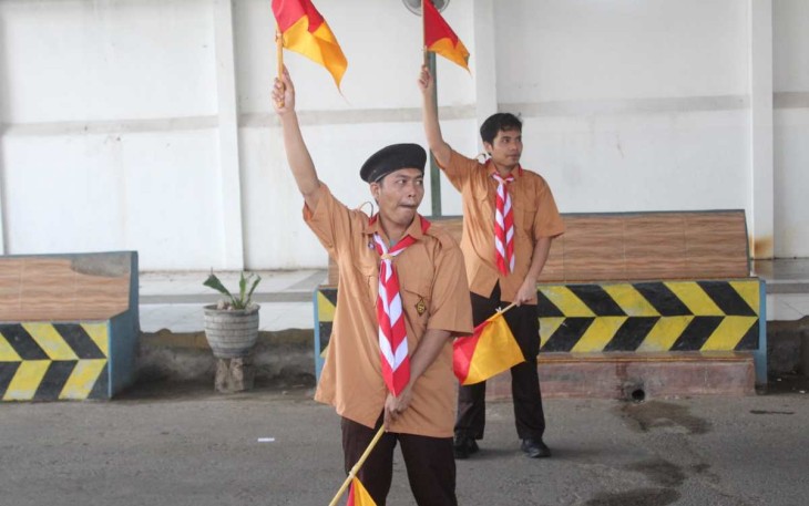 Napiter lapas kelas I Surabaya mengikuti pembinaan pramuka 
