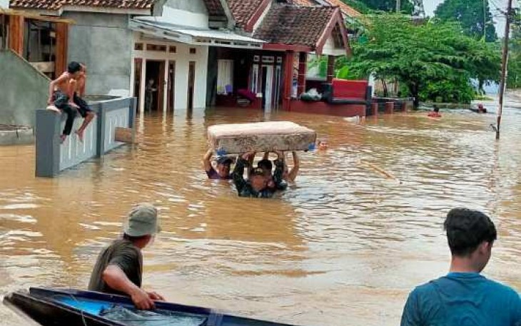 Kondisi wilayah terdampak banjir di Kabupaten Ogan Komering Ulu, Sumatera Selatan