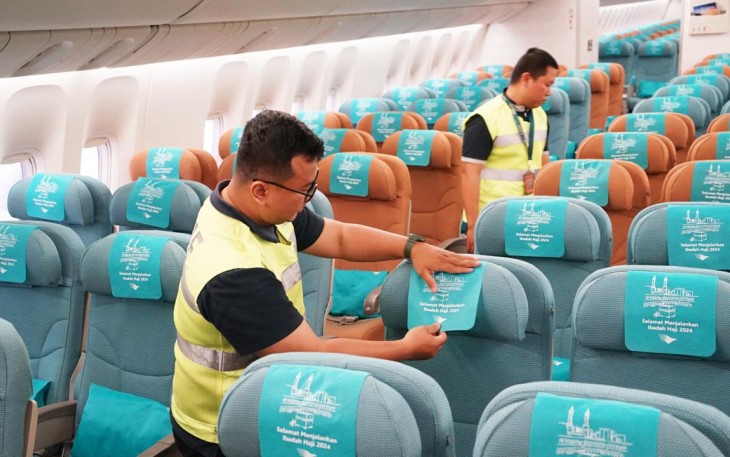 Persiapan operasional pesawat Garuda Indonesia 