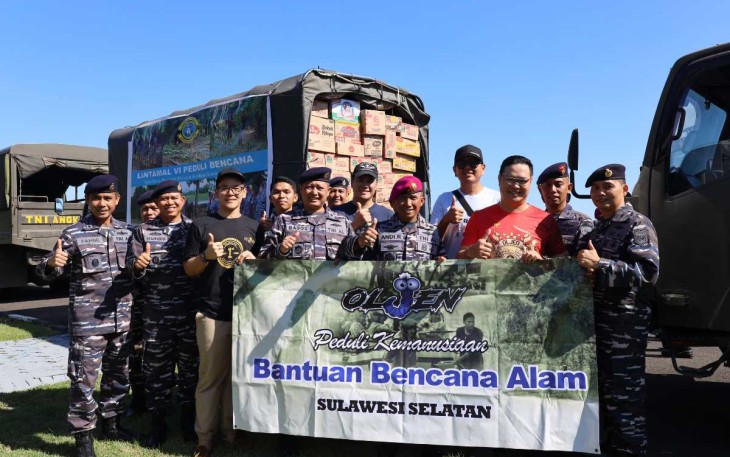 Bantuan logistik Lantamal VI Makassar 