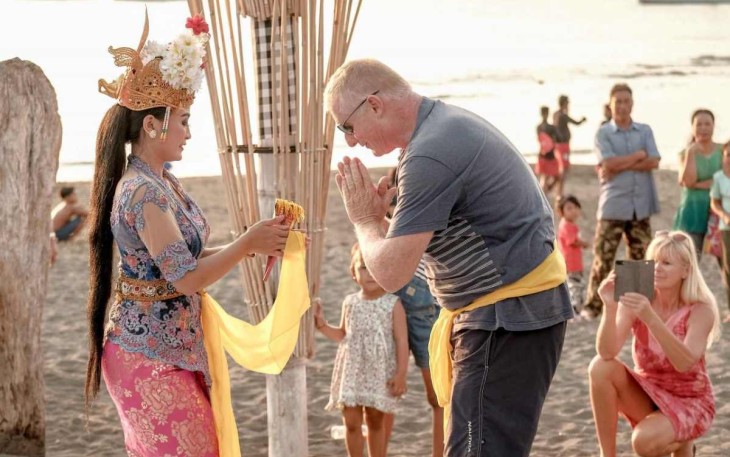 Wisatawan luar negeri saat mengunjungi pulau Dewata Bali