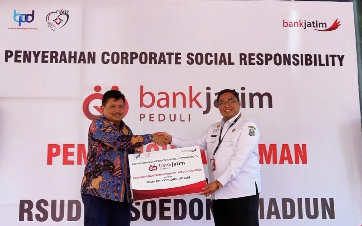 Bank Jatim Bangun Taman RSUD dr Soedono Demi Tingkatkan Pelayanan Kesehatan 