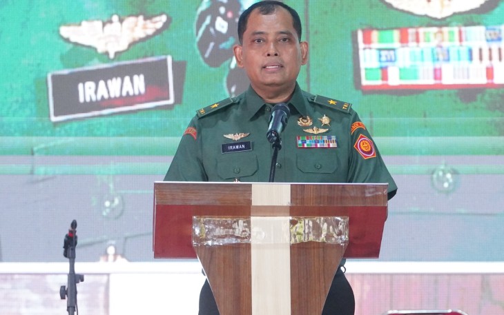 Kepala Badan Pembekalan (Kababek) TNI Brigjen TNI Irawan, S.H. pada acara syukuran dalam rangka HUT ke-54 Babek TNI Tahun 2024