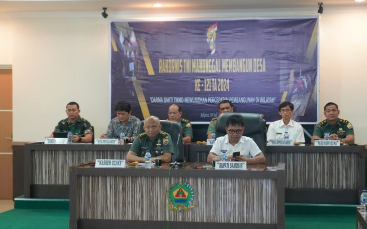Kapenrem 023/KS Mayor Inf J.E Situmeang saat vicon