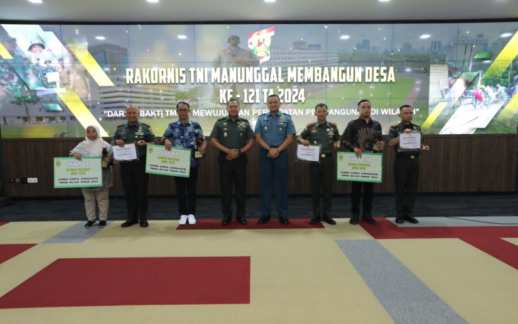 Dandim 0806/Trenggalek Ikuti Rakornis TMMD ke-121 di Mabesad 