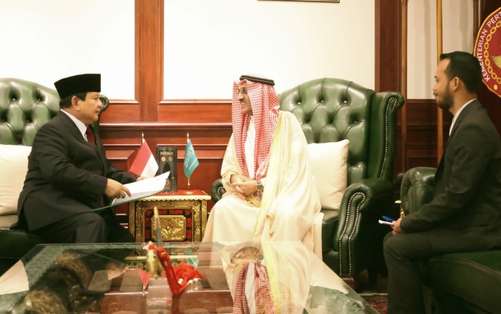 Menhan Prabowo Terima Kunjungan Dubes Arab Saudi