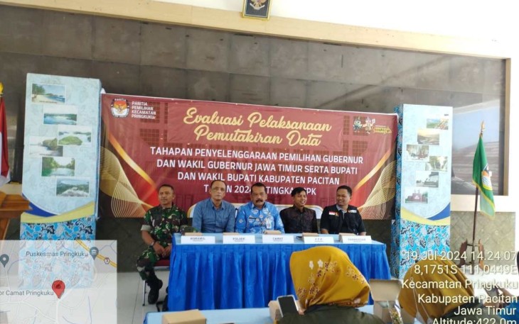 Rapat evaluasi pemutakhiran data di wilayah desa binaan 