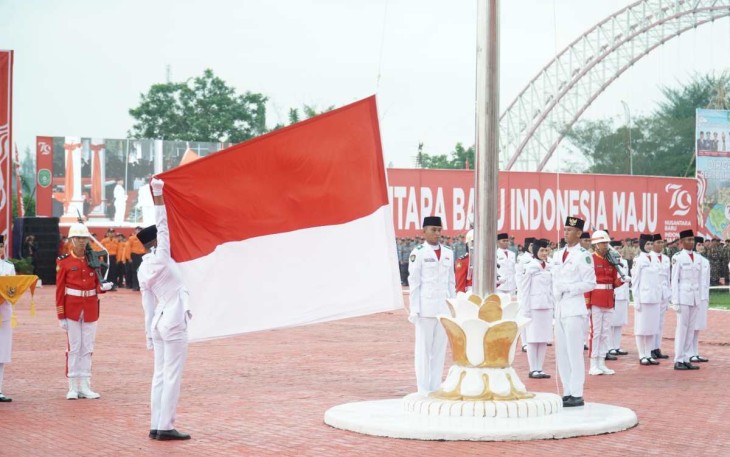 Upacara bendera HUT Kemerdekaan RI di Tenggarong 