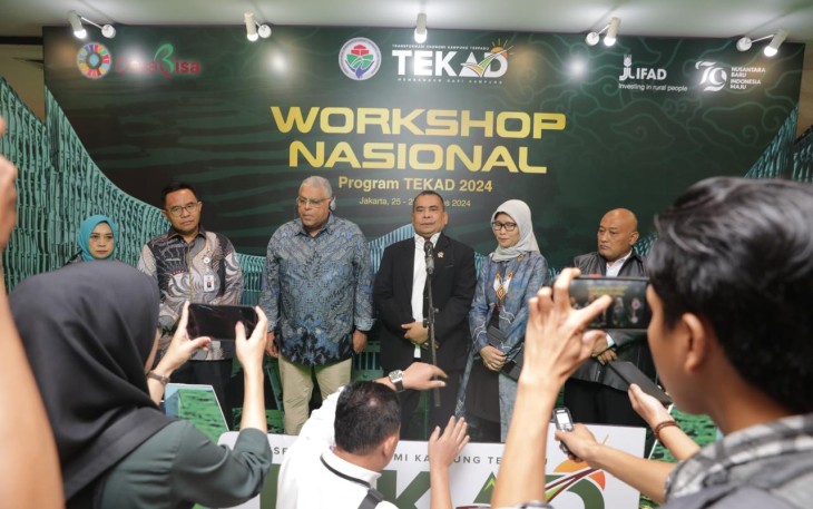 Paiman Raharjo Wakil Menteri Desa, PDTT. Membuka Acara Workshop Nasional Program TEKAD 202. Senin, 26 Agustus 2024 di Hotel Mercure Ancol