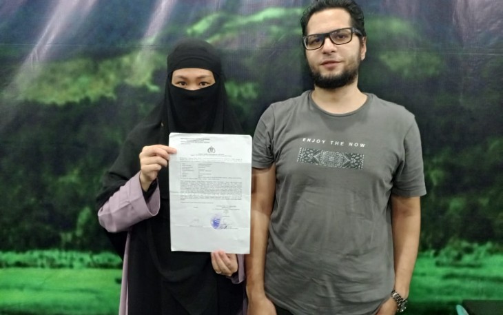 Amirullah Suryani Bersama Mazen Usai Temu Pers di Medan.